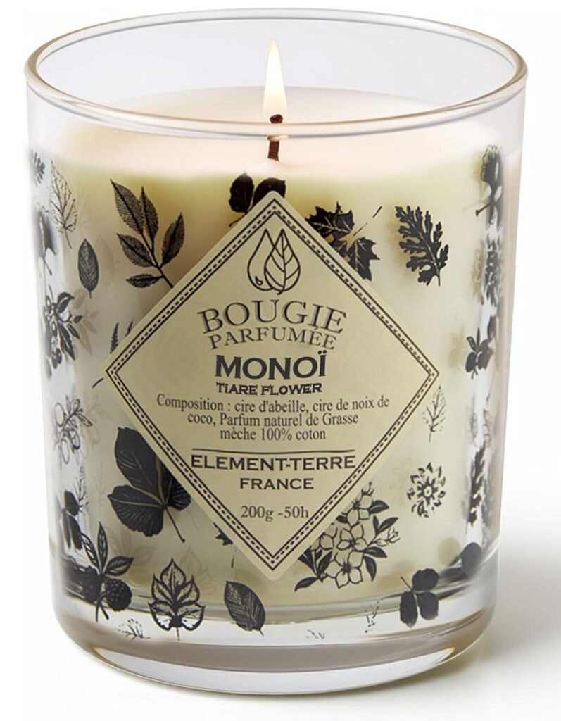 Bougie parfumée Monoï, bougies idée cadeau femme 30 ans