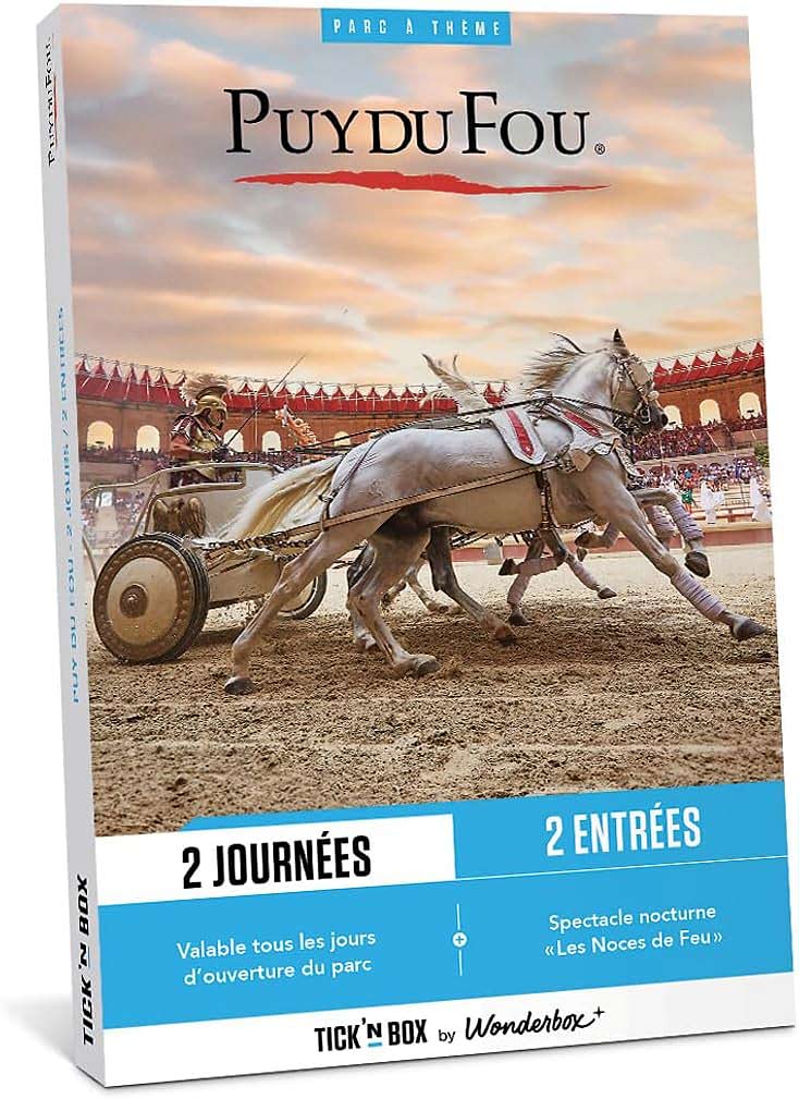 Coffret cadeau Puy du Fou Tick&Box, une idée cadeau homme 45 ans noël