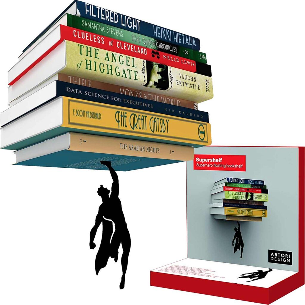 Porte livre geek super-héros, un cadeau fete homme 45 ans