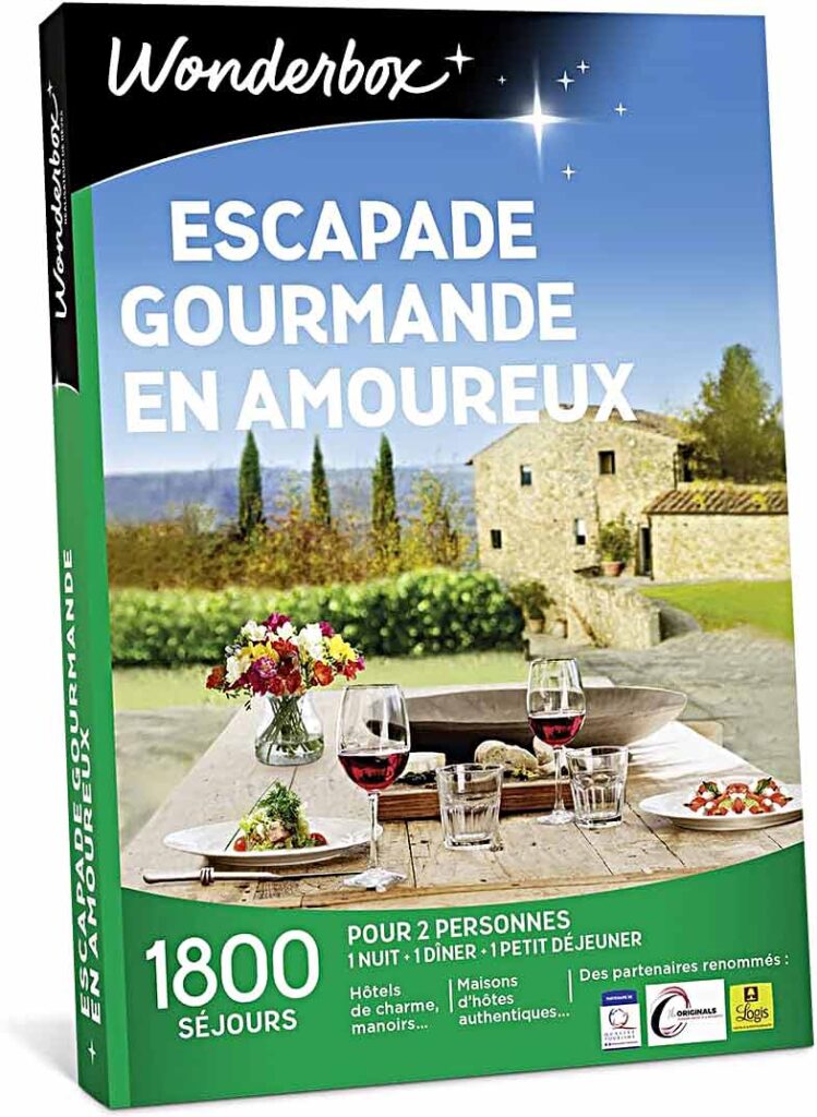 Coffret cadeau escapade gourmande en amoureux