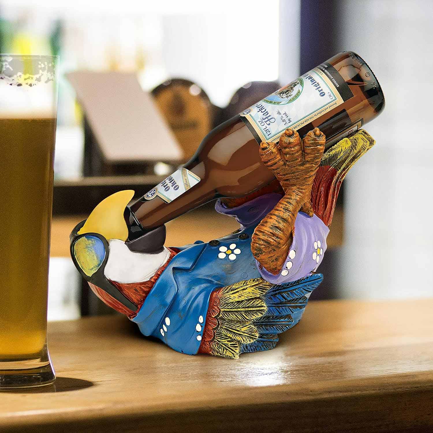 Statue porte-bouteille de bière