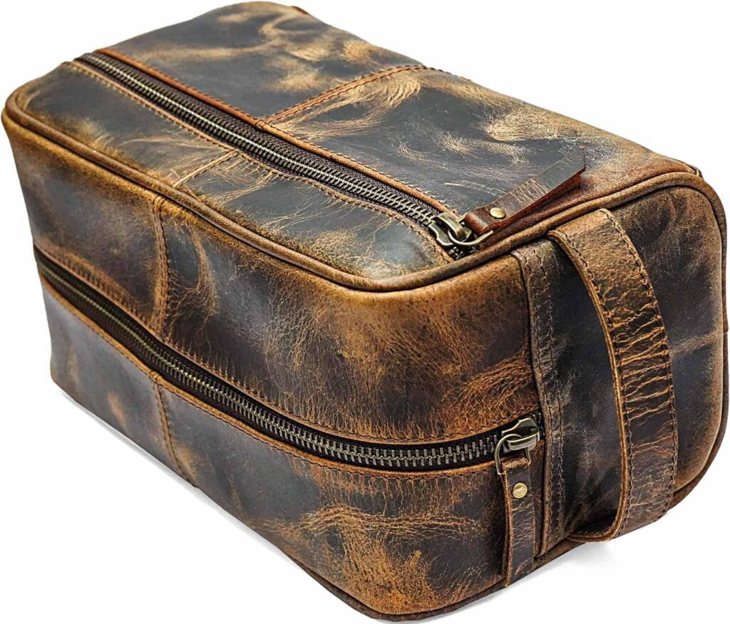 Trousse de toilette en cuir, ados cadeau