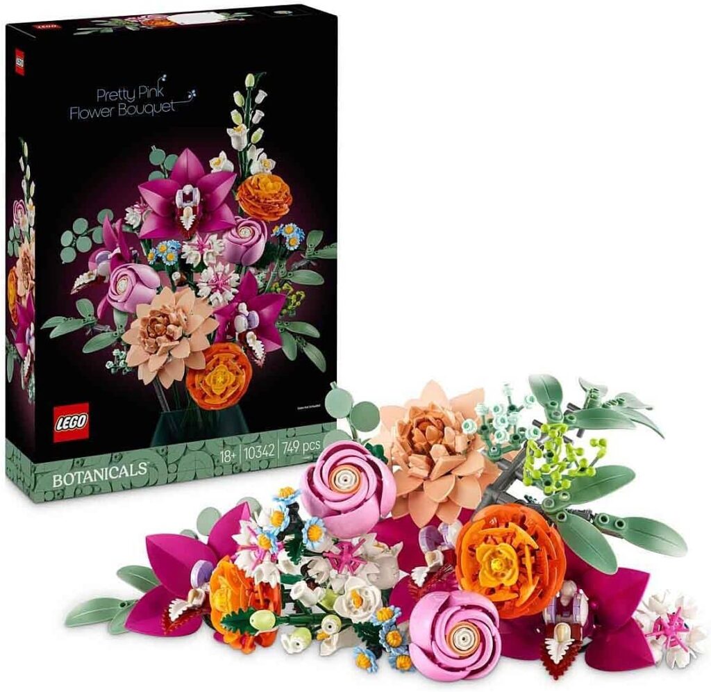 LEGO bouquet de fleurs roses, un cadeau maman idée