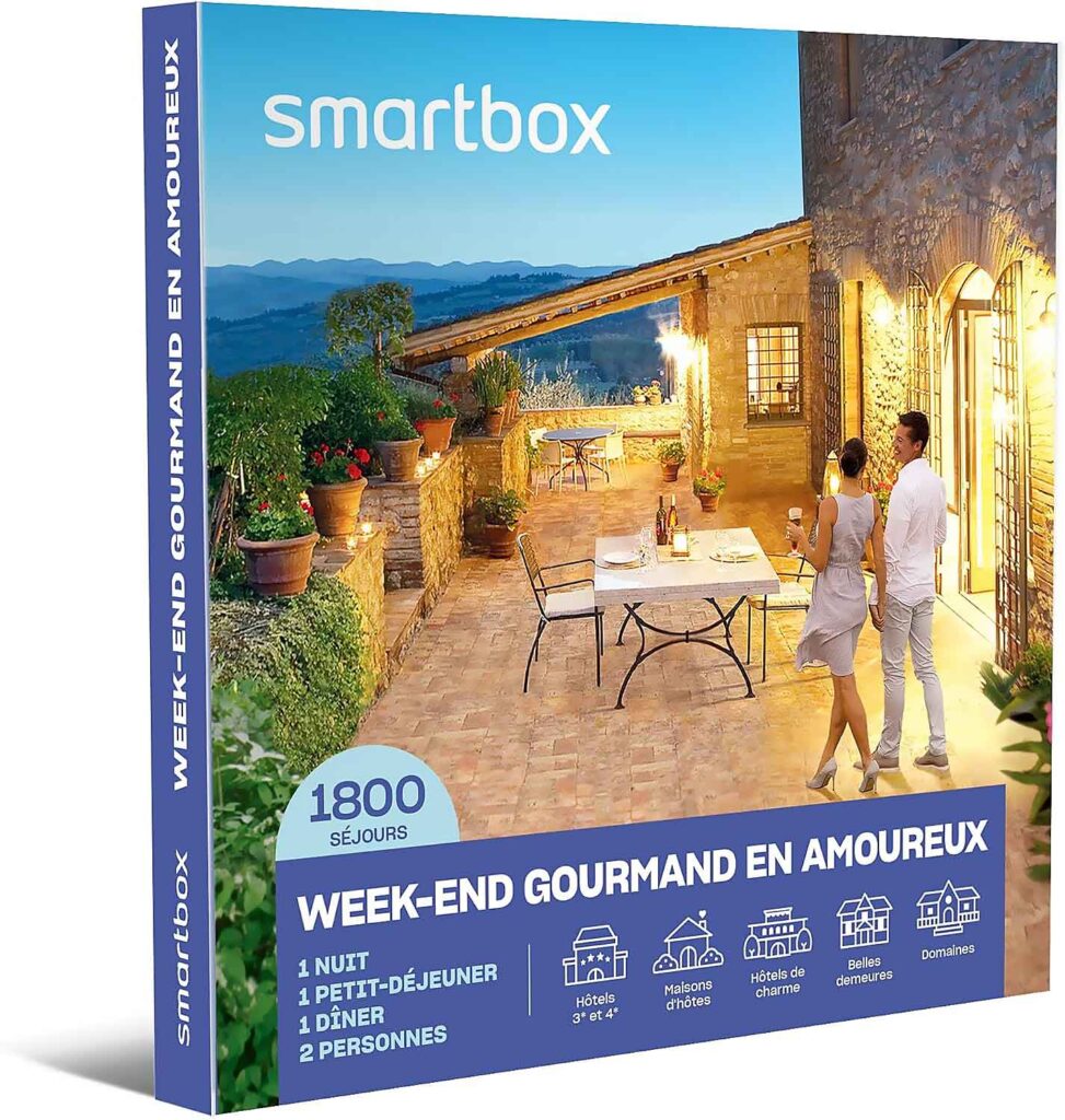 Coffret cadeau Week-end gourmand en amoureux,