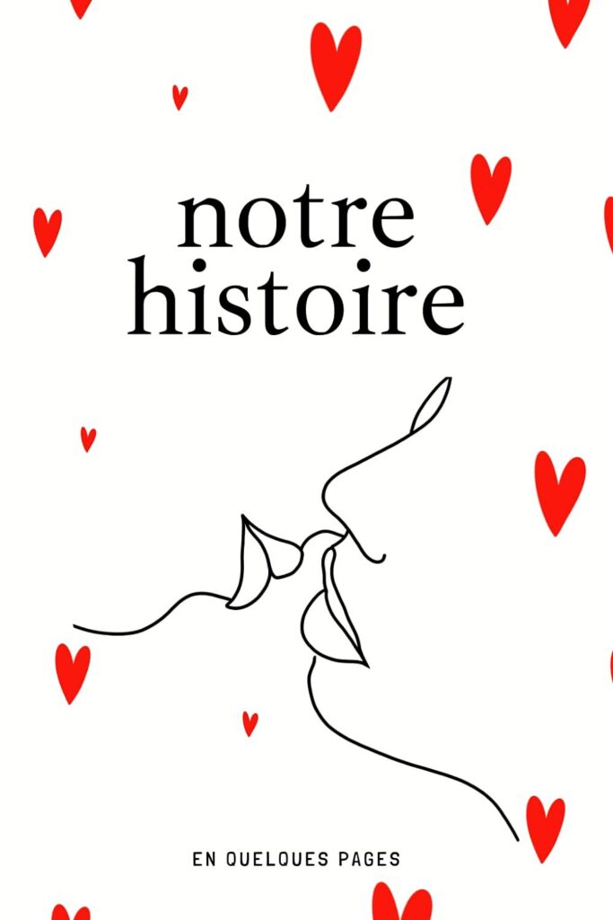 Livre à compléter Notre histoire, idées cadeaux couple 20 ans