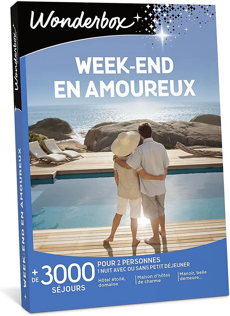 Coffret cadeau week-end en amoureux, un cadeau saint valentin femme 2026
